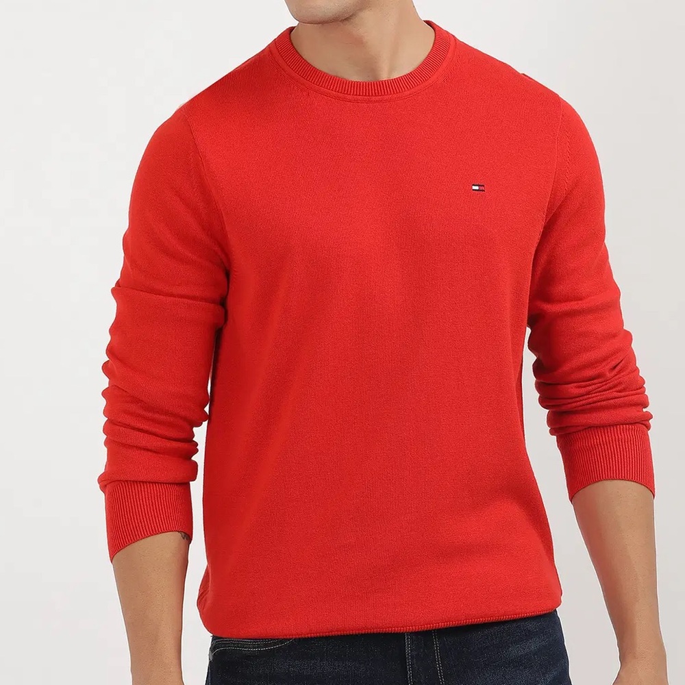 Tommy Hilfiger Red Crewneck Sweater
